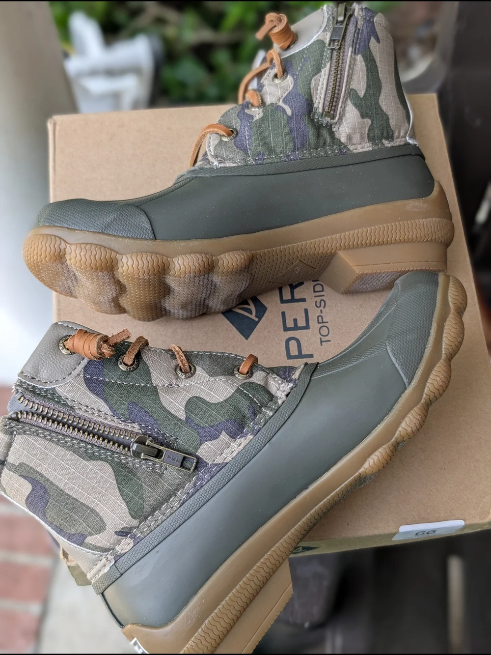 Sperry Women's' Size 5 Camo Boot - Green/Gum